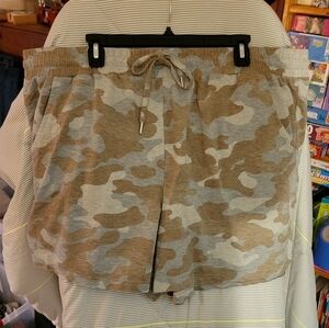 Live Well Lounge 2XL Camo Knit Shorts Drawstring